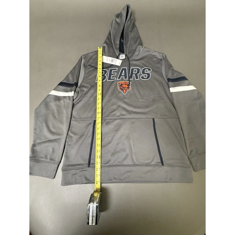NFL Team Apparel • Chicago Bears Hoodie Pullover Charcoal Gray Men’s Size L NWT
